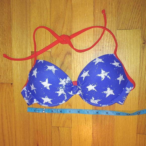 Stars Push-Up Halter Bikini Top Patriotic July 4th Swim Xhilaration SMALL - Picture 4 of 12